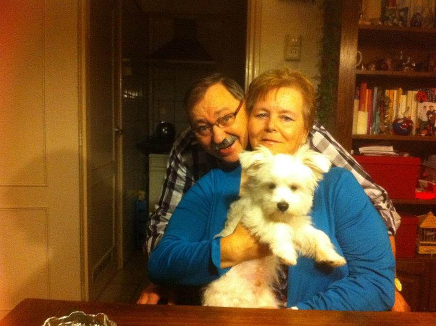 Met opa en oma (mijn ouders dus ;))