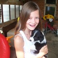 Celine met Pip (6 weken)