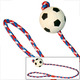 Schuimrubberen bal met touw