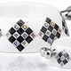 Bellomania voerbak porselein atrium joker check/platin Bellomania voerbak porselein atrium joker check/platin