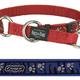 Rogz for dogs beach bum choker, paws on blue zebra