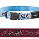 Rogz for dogs jellybean halsband, bones on red