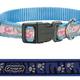 Rogz for dogs scooter halsband, paws on blue zebra