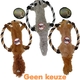 Merkloos pluche skinneeez speelgoed touw