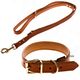 Heim lederen halsband & showlijn Buffalo Heim lederen halsband & showlijn Buffalo
