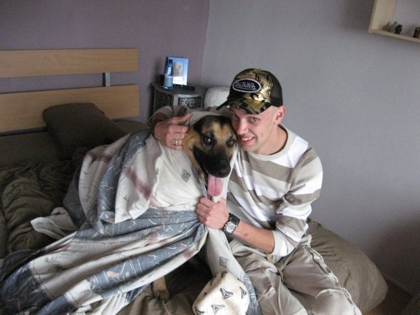 Achilles onder zijn favoriete dekentje