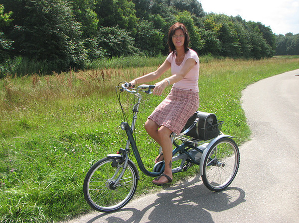 Chica mee op de fiets!
