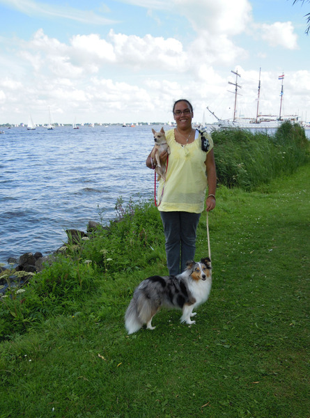 Ik en de honden tijdens de Sneekweek