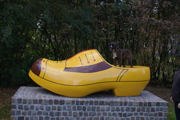 in een echte Hollandse Klomp