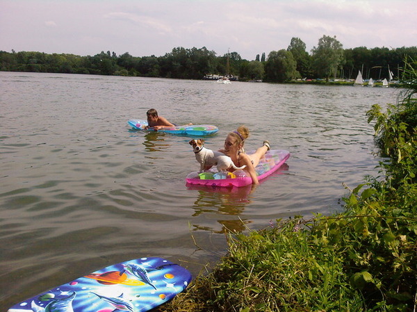 samen met fiefie zwemmen