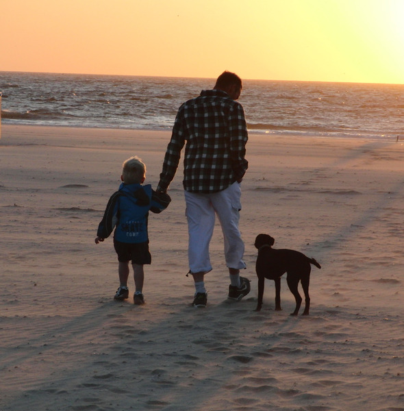 aan zee strandwandeling