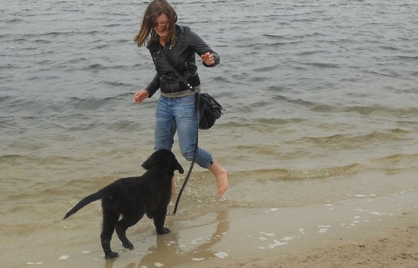 Saks voor het eerst aan't water