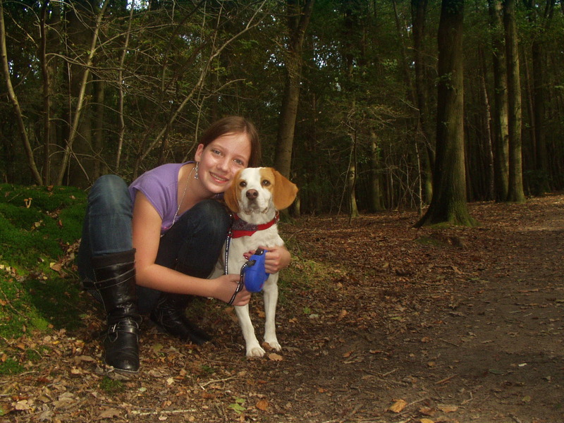 Pukkie en ik in het bos