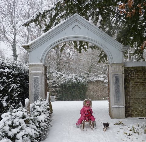 heerlijk die sneeuw...