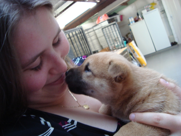 Eerste maal mogen knuffelen <3