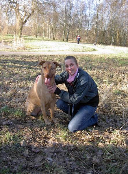Met roxy in het park