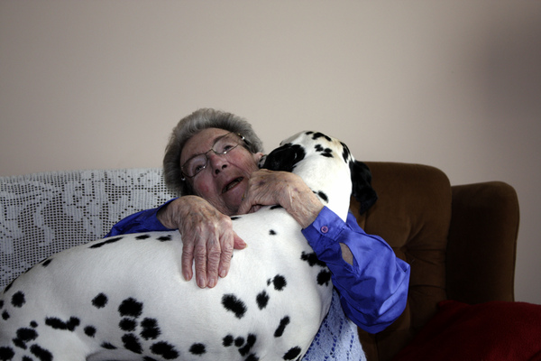 Bij oma op bezoek
