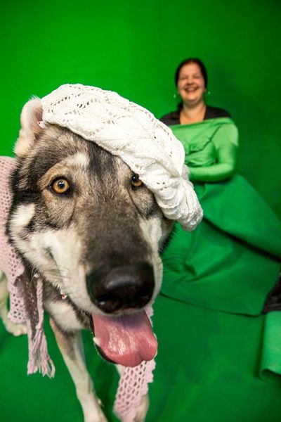 Lol samen als grootmoeder in roodkapjefilm