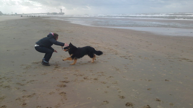 Heerlijk op het strand van Scheveningen