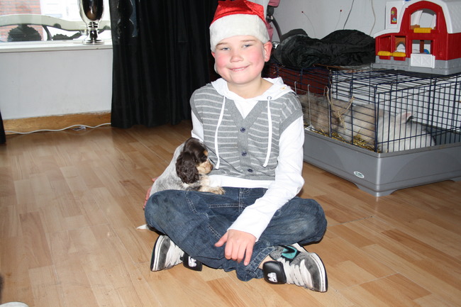 mijn oudste zoon Lesley met ons hondje 