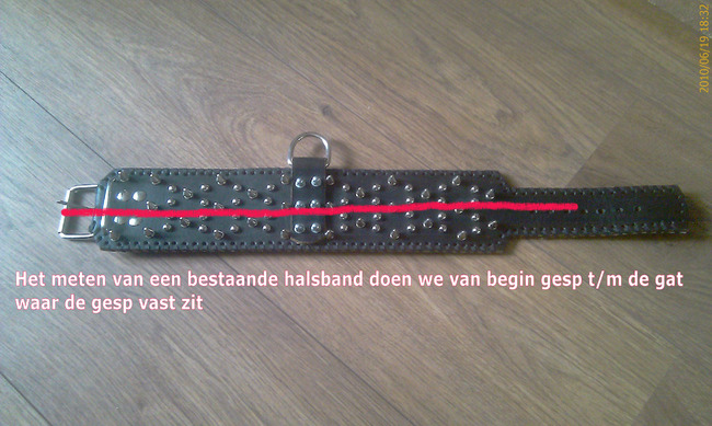 Maat opnemen voor Halsband