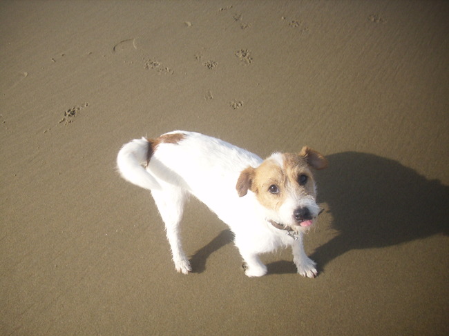 zout water in haar mondje XD (op vakantie in scheveningen)