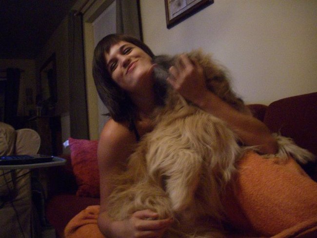 Een zoentje van mijn lieve hond! :)