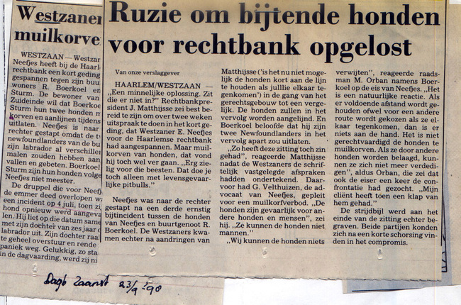 Twee honden met meerder bijtincidenten (waaronder mijn Husky) 