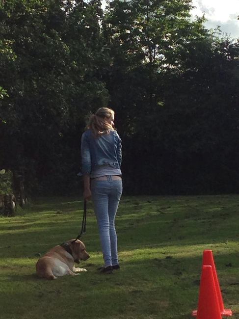 Even wachten op de uitleg van de trainster! #Training
