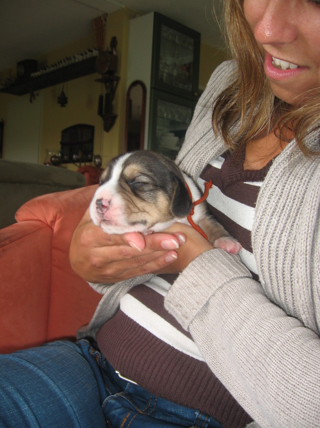 Fay 1 week oud. Ooooooo wat is ze lief!