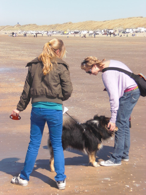 Lekker op het strand gelopen.