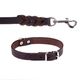 Heim set: lederen riem doorgestoken + halsband,