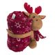 Kerstdeken met elandspeeltje   deken: